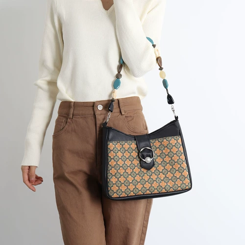 Сумка подмышку, оригинальная сумка через плечо, в цветочек, китайский стиль