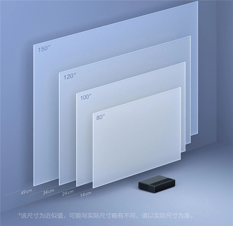 Millet laser máy chiếu laser nhà chiếu laser TV 4K nhà 150 inch ngắn tập trung HDTV - Máy chiếu
