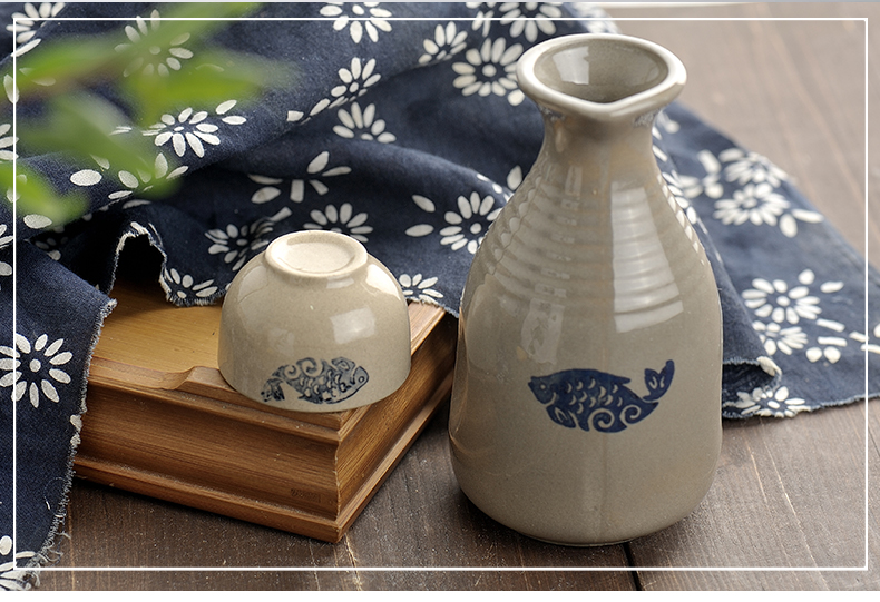 Rượu sake hộ gia đình được vẽ bằng tay màu gạch men rượu vang nhỏ hầm rượu vang tách ly rượu vang trắng thủy tinh phong cách Nhật Bản rượu shochu - Rượu vang ly uống rượu đẹp