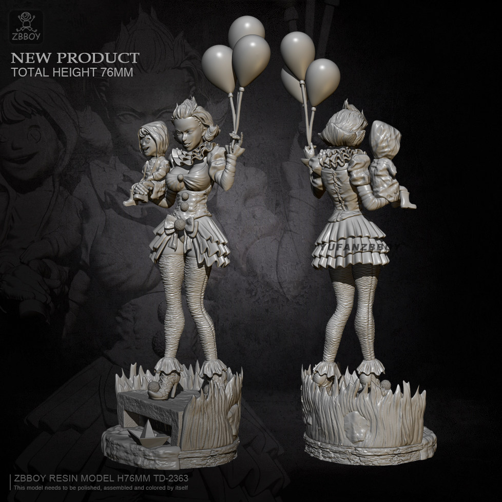 Unpainted Model Kit 1/24 Scale Female Joker Unpainted Model Kits Garage Kit Figure YUFAN ...