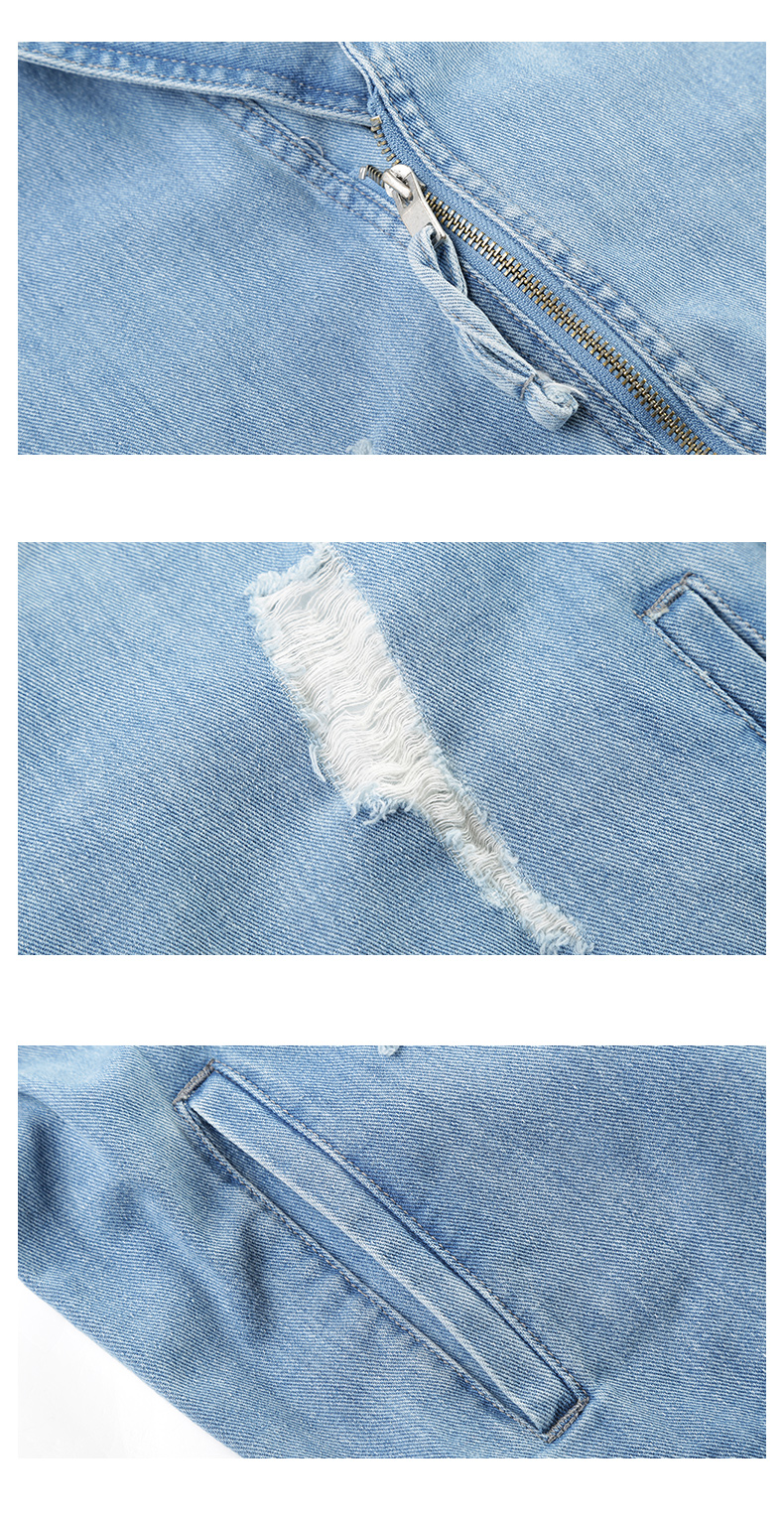VIISHOW2018 áo khoác denim mới mùa thu đồng phục cotton bóng chày nam hip hop áo khoác bomber