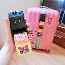 Export Japan Anpanman suitcase packing belt Sesame Street password lock luggage reinforcement rope