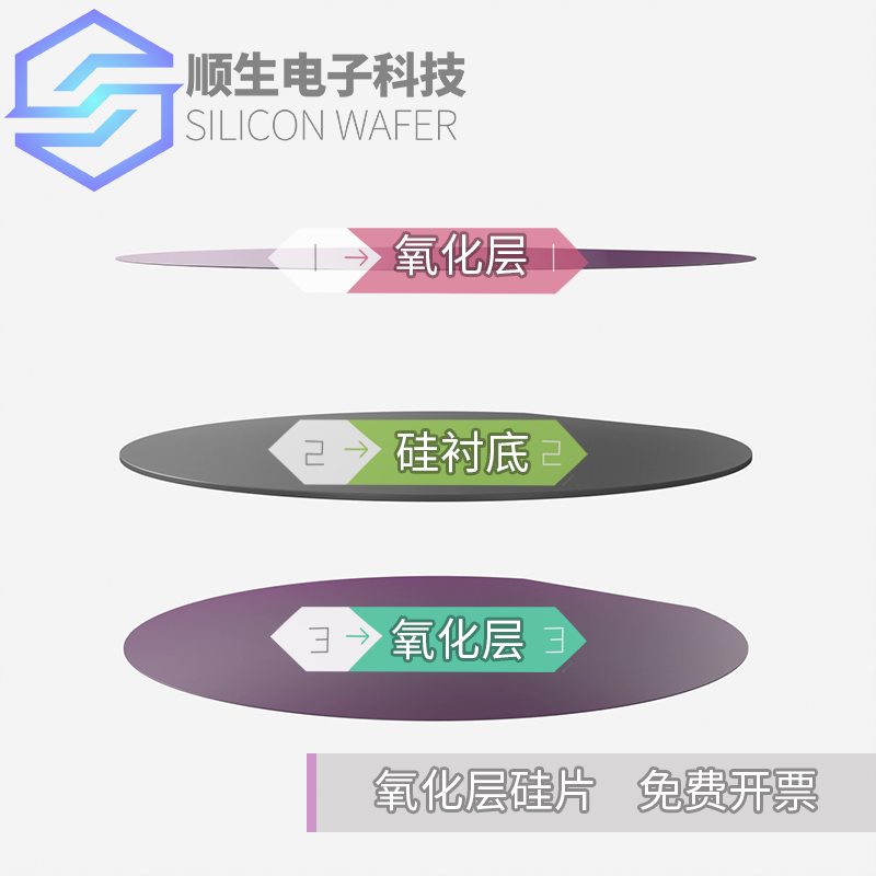 氧化硅片导电单晶硅片镀金抛光高纯度衬底晶圆片外延片SOI 绝缘片