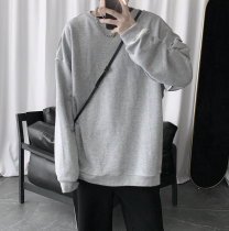 The Mr. homemade spring wire crew neck sweater Korean version of the loose trend gang feng leisure coat-music of the tide