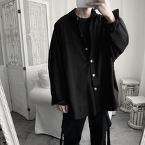Mr. Short sentence this issue recommends homemade dark vintage solid color shirt overcoat