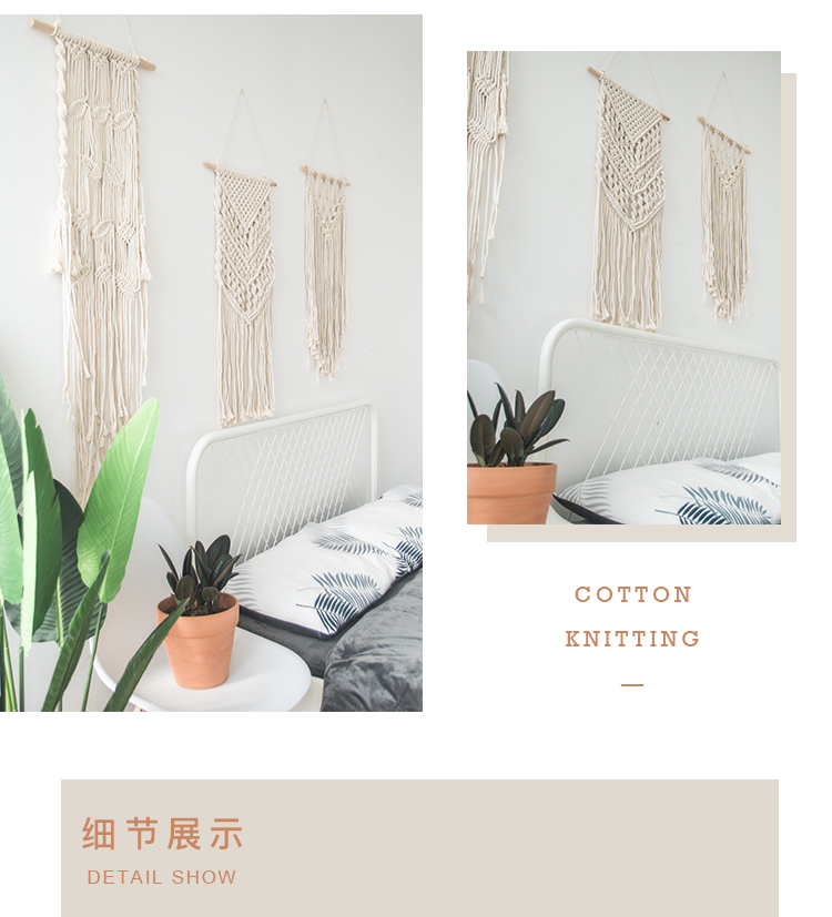 Bohemian tấm thảm phòng khách phòng ngủ cạnh giường ngủ ins Bắc Âu Ma-rốc tay dệt tấm thảm tua diy - Tapestry thảm vải treo tường