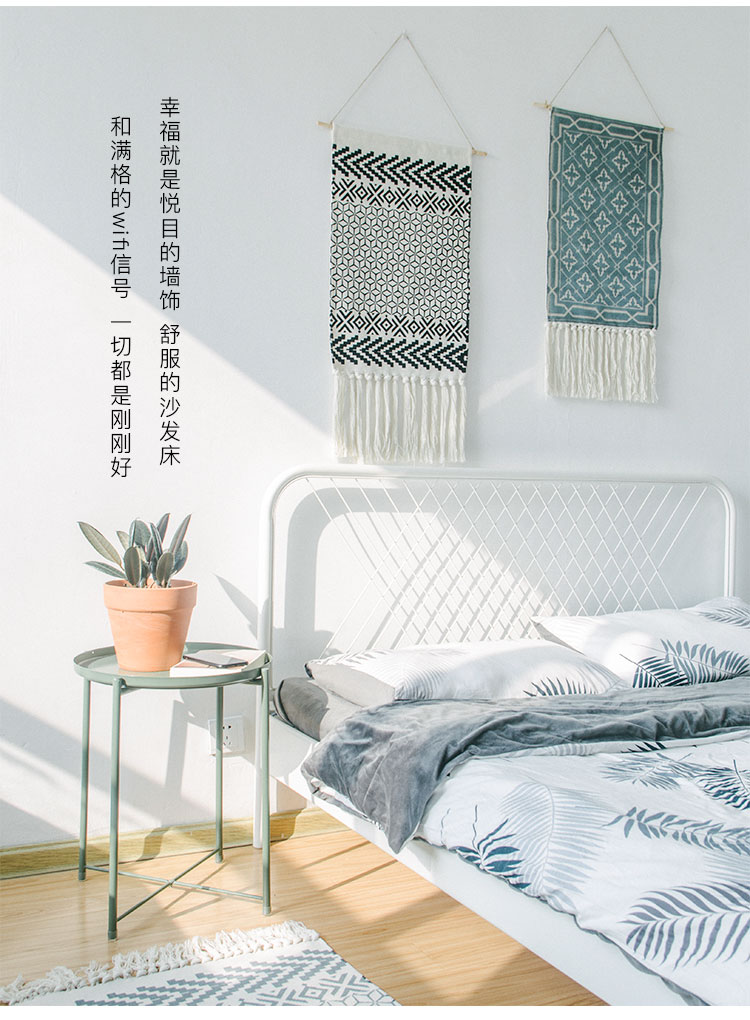 Tapestry dệt ins giường vải phòng ngủ Tapestry Morocco hộp mét chặn vải tua tấm thảm Bắc Âu - Tapestry tranh thảm treo tường