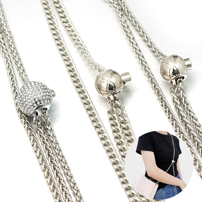 Metal Crossbody Bag with Detachable Metal Chain, Versatile, Can Be Purchased Separately as an Accessory, Chain Bag, Bag Chain, Shoulder Strap, Crossbody Strap