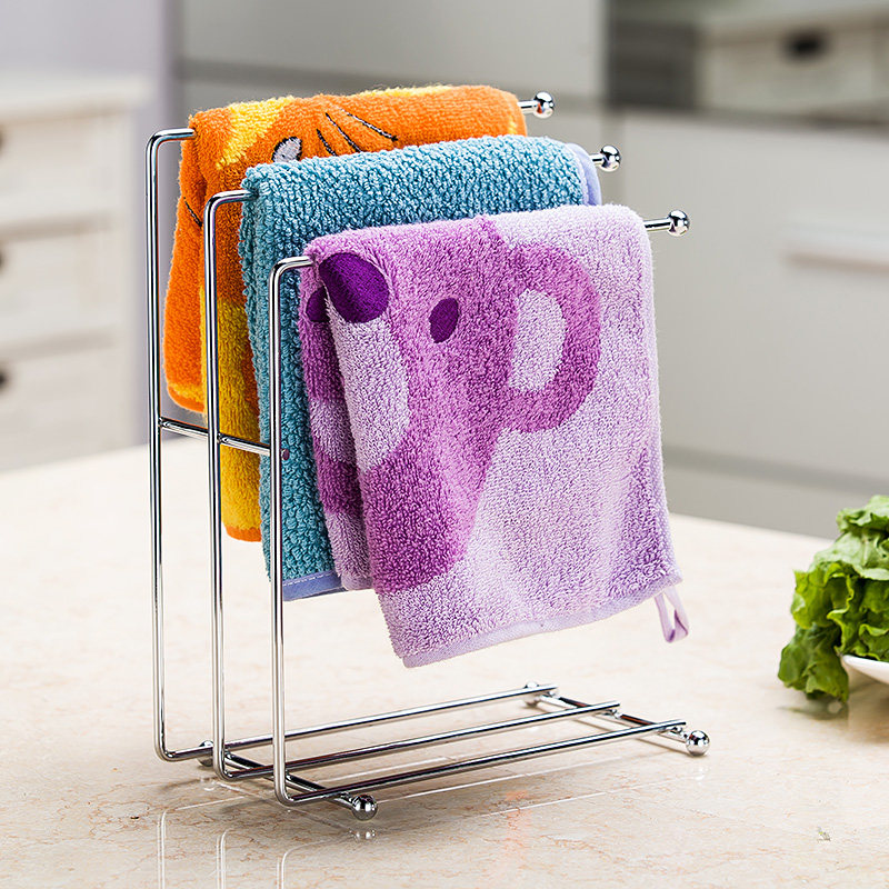 Creative Kitchen Racks with dishwashing cloth Baise cloth Dried Containing Layer Rack Leash Shelf Small Towel Rack Rag Hanger