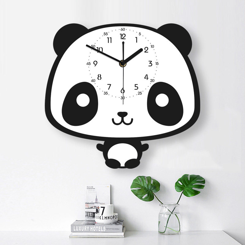 Cartoon clock wall clock living room modern simple creative home watch children's room clock wall fashion decorative watch