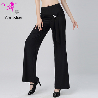 Modern Broad-legged Pants for Adult Ladies Fashion Latin Dance Big-legged Pants