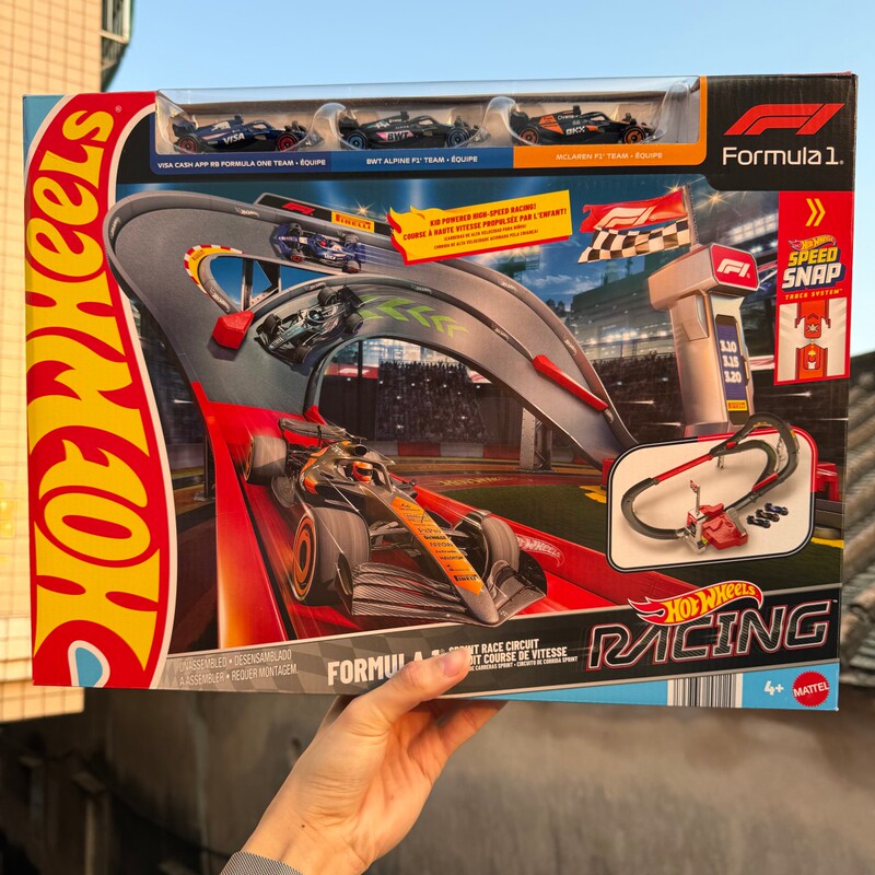 Hot Wheels F1 Sprint Race Track Set Red Bull Alpine Mclaren Team Children's Ejection Toy Jdy15