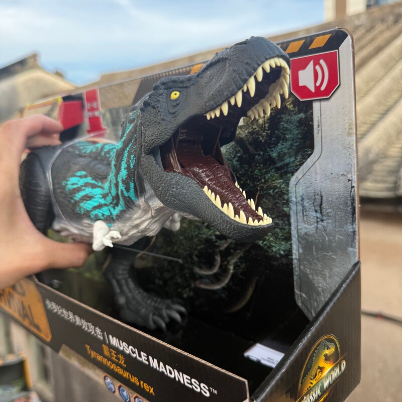 Mattel Jurassic World Survival Series Sound Effect Attack Tyrannosaurus Rex Dinosaur Model Children's Toy Jkg92