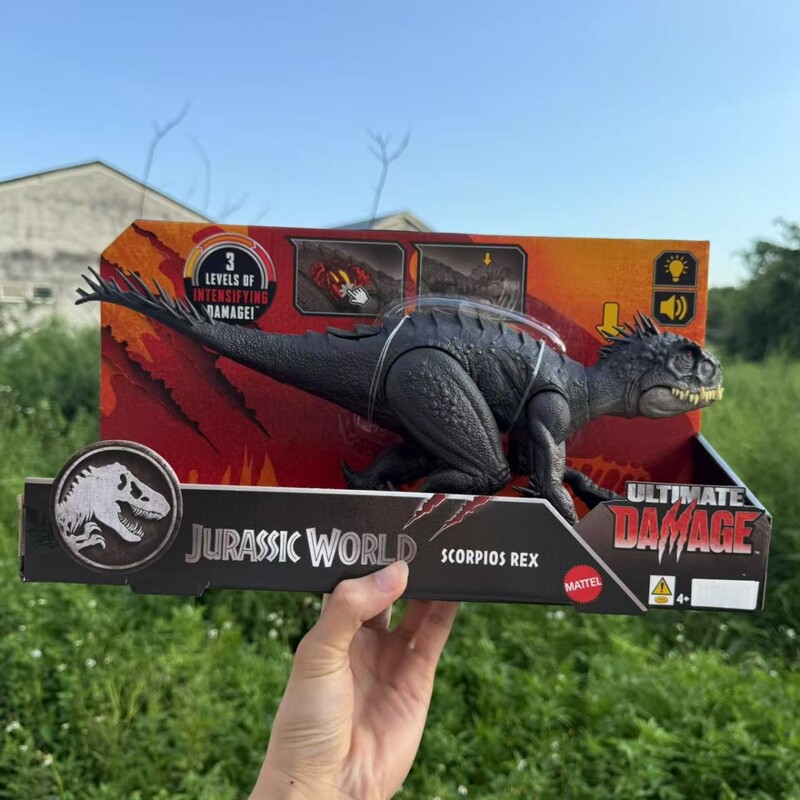 Mattel Jurassic World Sound and Light Attack Scorpion Tyrannosaurus Ar Interactive Dinosaur Model Boys' Toy Jcg25