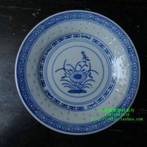 Bao Lao Jingdezhen 567 old factory porcelain blue and white Linglong flower core 6 inch flat plate bone saucer Cup Cup cushion pot bearing