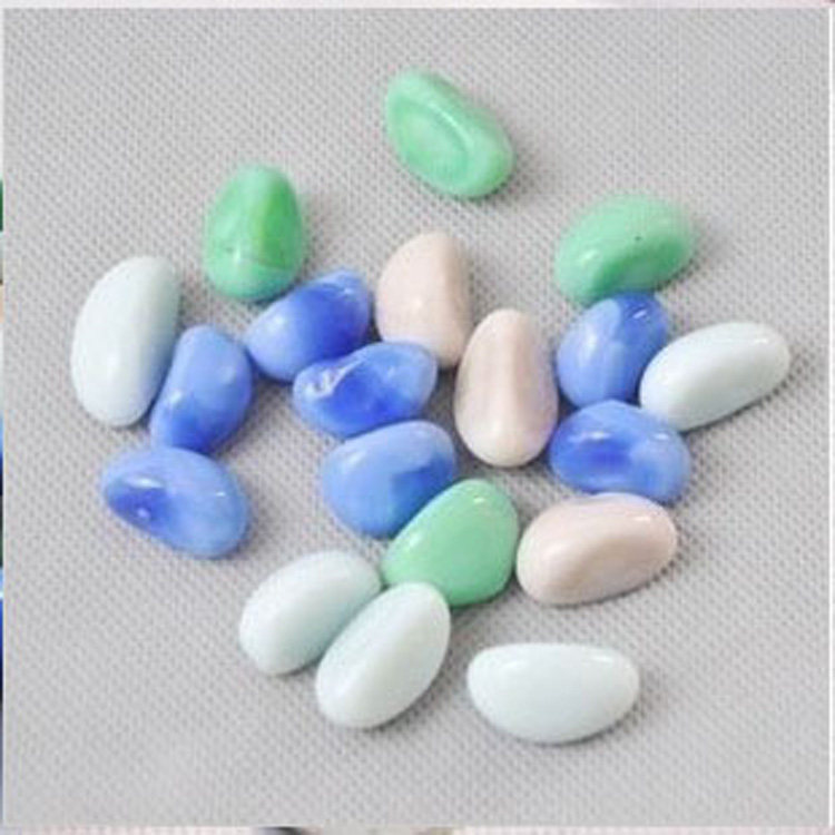 High quality craft jade rain stone pebbles hydroponic fish tank decorative colored stone multicolor stone