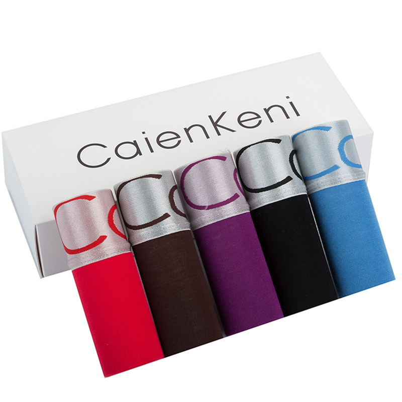 Cainikaier men's boxer shorts pure cotton modal ice silk sexy youth boxer shorts men's trend