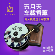 May Day Record Locomotive Load Balm perfume Air Conditioning Air Outlet Car Classic scented Aroma Stay Sound Album Cover