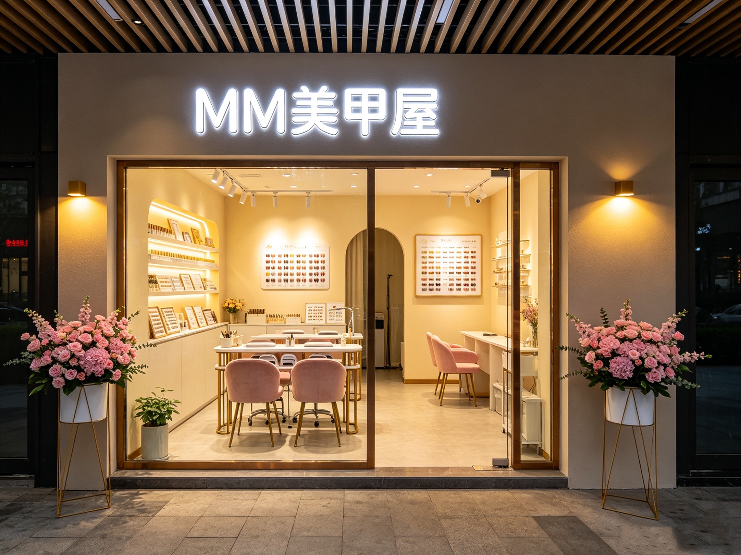 MM美甲屋的LOGO