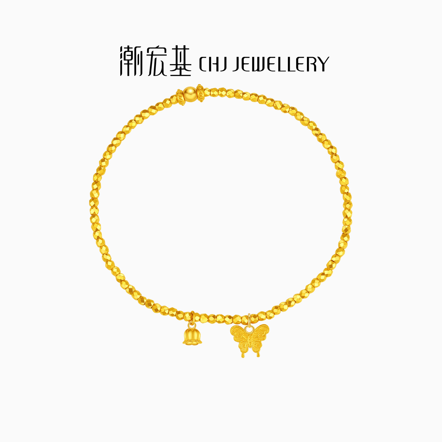 潮宏基IN+：黄金戒指中的复古几何美学-细金工艺定价黄金戒指-淘宝百科网