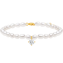Trendy Acer to Jane S925 Silver Pearl Bracelet Silver Jewelry Bracelet Hand Jewelry Gift Workplace Commuting Ins Style for Girlfriend