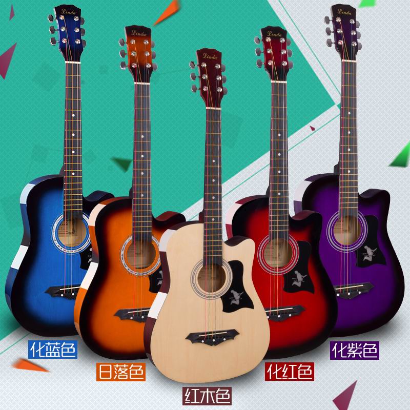 New 38 inch guitar folk guitar beginner guitar student novice exercise piano instrument men and women jita