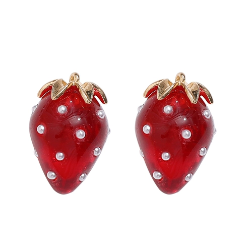 Японская милая клубника из жемчуга, подвеска, серьги ручной работы, аксессуар, ожерелье с аксессуарами, «сделай сам»