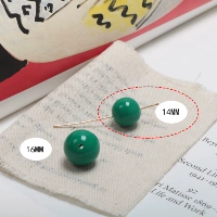 107#(127) темно-зеленый 14мм 1 шт.