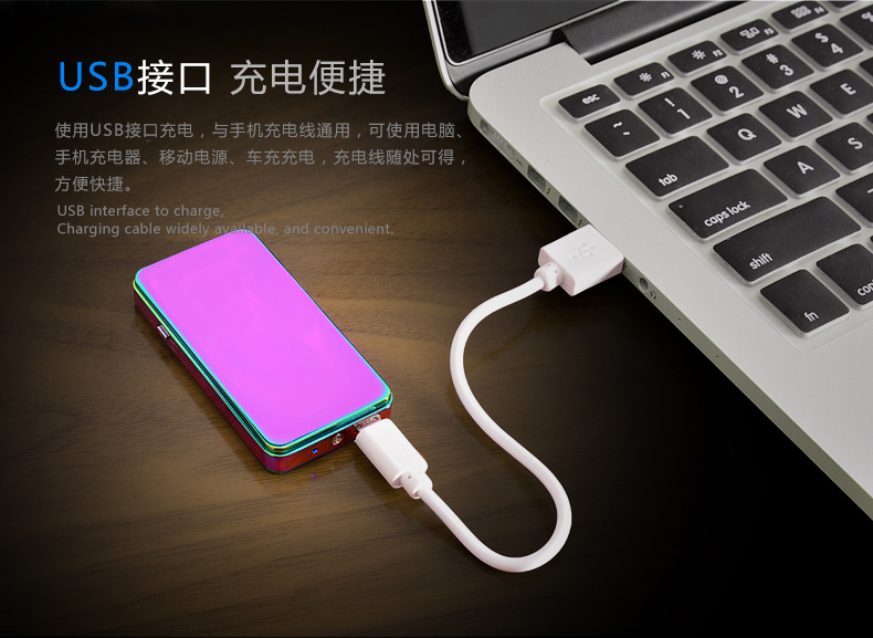 Sạc USB cá tính mới kéo xuống sáng tạo Slim nam chống gió Slim ảnh tùy chỉnh DIY batluario