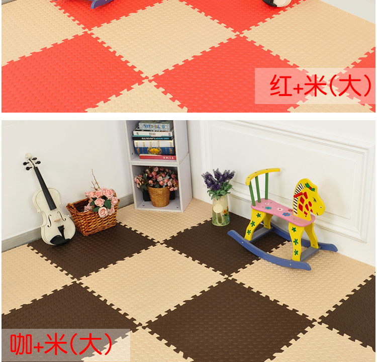 Trẻ sơ sinh và trẻ em thảm bọt thảm đố rắn dày nhạt sàn chống trượt mat con bò mat 6060 - Thảm sàn miếng lót chống trơn nhà tắm
