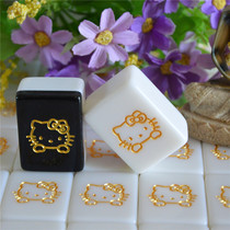 Cartoon mahjong dazzle black gold mahjong hello kitty mahjong Katie black mahjong customer customized mahjong