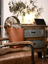 WUHE] Bucket bag-Fubao saddle leather series minixssm