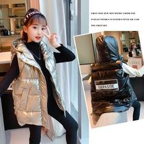 Girls cotton mid-length thick down cotton 2021 new Korean-style cotton camisole autumn winter outerwear trendy