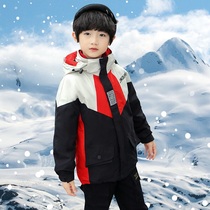 Boys  cotton coat detachable three-in-one stormtrooper Autumn and winter plus cotton and velvet 2020 new Zhongda childrens thick coat