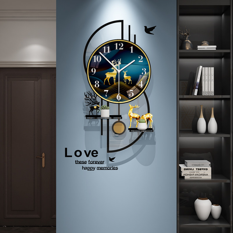 Creative atmosphere clock wall clock living room modern contracted restaurant light luxury decorative clock home fashion personality hanging wall