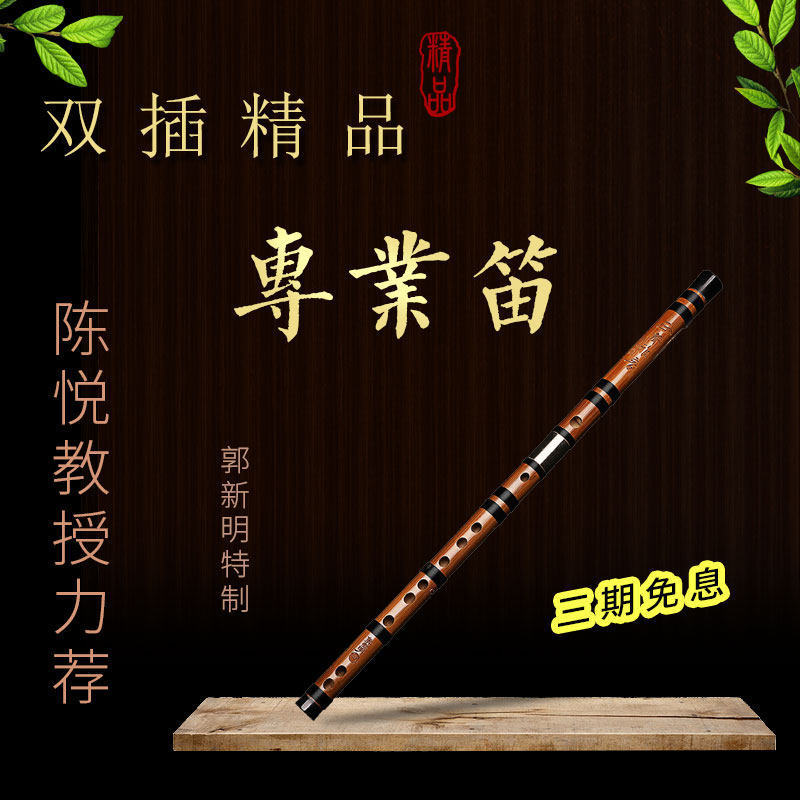 Guo Xinming Flute Double-plugged high-end Flute Advanced Flute with Flute Class Children Zero Basic Student Flute Bird Bamboo Flute