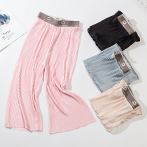 Girl Wide Leg Pants Summer Thin girl Ocean Gas Loose Straight Drum Pants Spring Autumn CUHK Child Baby Girl Summer Clothing