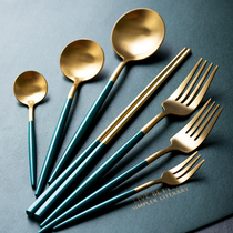 Yai Show Stainless Steel Western Cutlery Suit Knife Fork Spoon Chopstick Mesh Red Bull Pickle Coffee Spoon Home West Cutlery