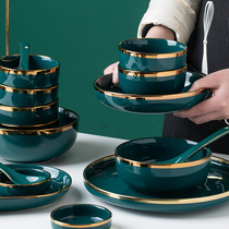 Yai Show Nordic Light Lavish Phnom Penh Creative Bowl Dish of Microwave Oven Dinner Plate Bowl single Home Dish Fish Dish