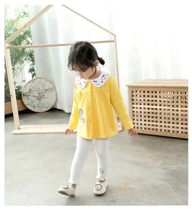 Quần legging cotton 2019 xuân mới cho bé gái mùa xuân và quần mùa thu gas nước ngoài quần bé gái - Quần quần short bé gái