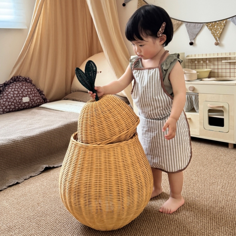 Sydney-Style Dirty Clothes Basket, Hand-Woven Household Miscellaneous Storage Basket, Toy and Snack Organizer, Children's Room Decoration