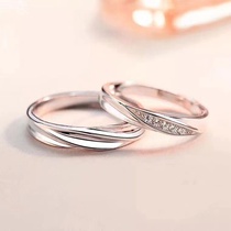 PT950 platinum imported moisanishi couple ring men and women to ring simple diamond ring to send girlfriend couple