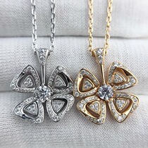 PT950 platinum imported Mosan diamond 18K rose gold chant flower necklace female full diamond flower light luxury choker