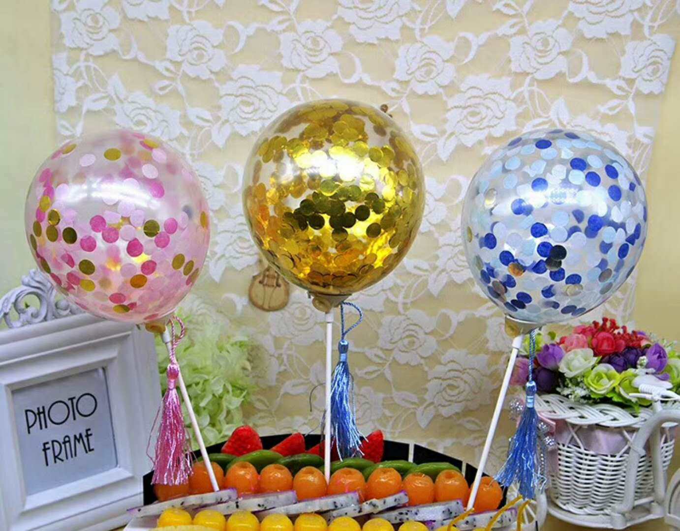 Confession balloon creative birthday cake decoration balloon transparent disc balloon party dessert table decoration ornaments