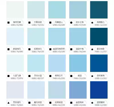 Exterior wall paint blue waterproof latex paint dark blue sky blue brush wall engineering paint waterproof paint balcony