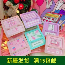 -0 cute girl heart cosmetics storage box student dormitory desktop debris storage box jewelry box classification box