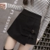 Quần short len ​​nữ mùa đông mặc quần cạp cao cạp cao quần mùa thu đông 2018 phiên bản Hàn Quốc mới mặc quần bốt hoang dã quần đùi cotton nữ mặc nhà Quần short