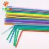 Disposable straw Beverage straw color art tube Soy milk cola curved color plastic Vita milk straight tube