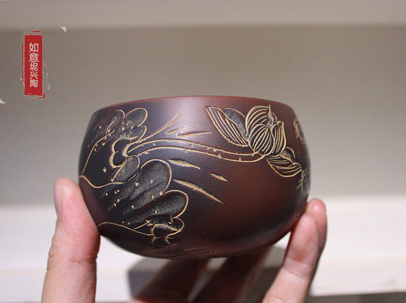 Guangxi's Tchen Qinzhou Cement Tao Master's Cup Big Tumbler Cup Teacup Cup Lotus-Taobao