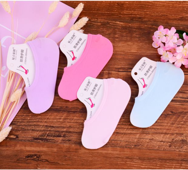 10 đôi mùa thu miệng nông vô hình vớ vớ silicone chống trượt tất nữ vớ unisex nam nữ